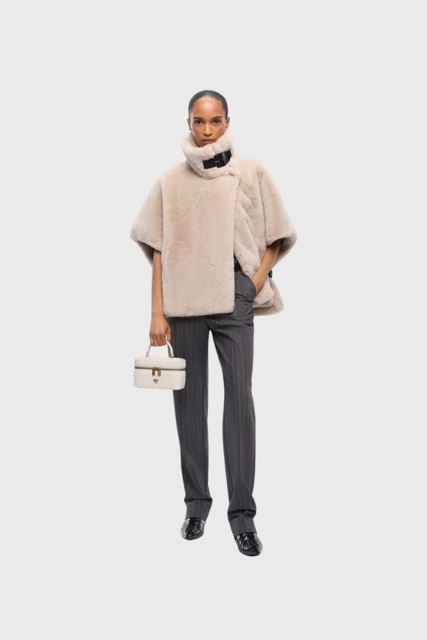Pinko Aspen Aspetto Visone Coat 107043 A3E7