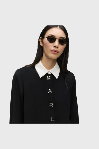 Karl Lagerfeld Contrast Collar Shirt  B4W11010