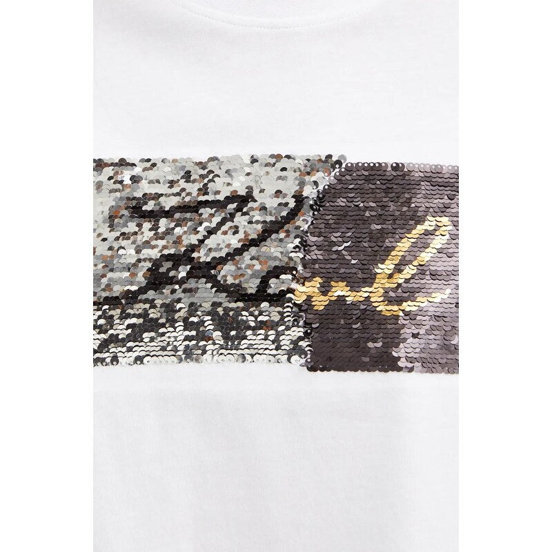 Karl Lagerfeld Sequins T-shirt 246W1708