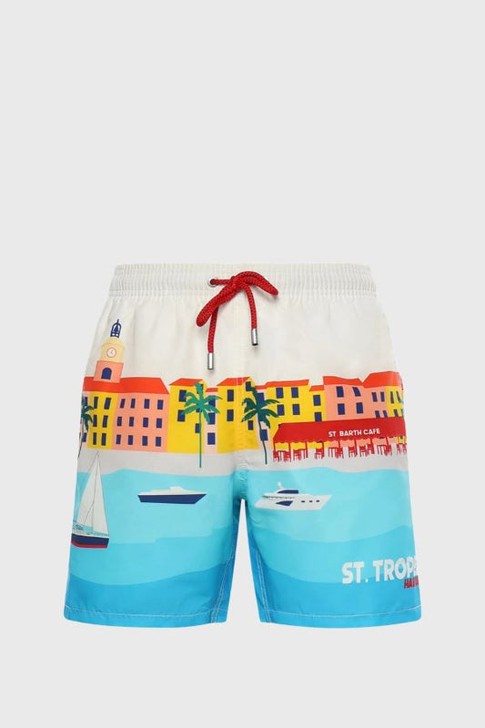 MC2 Saint Barth Gustavia Placed Print Swimshort St Tropez Sun GUS0009-01079L