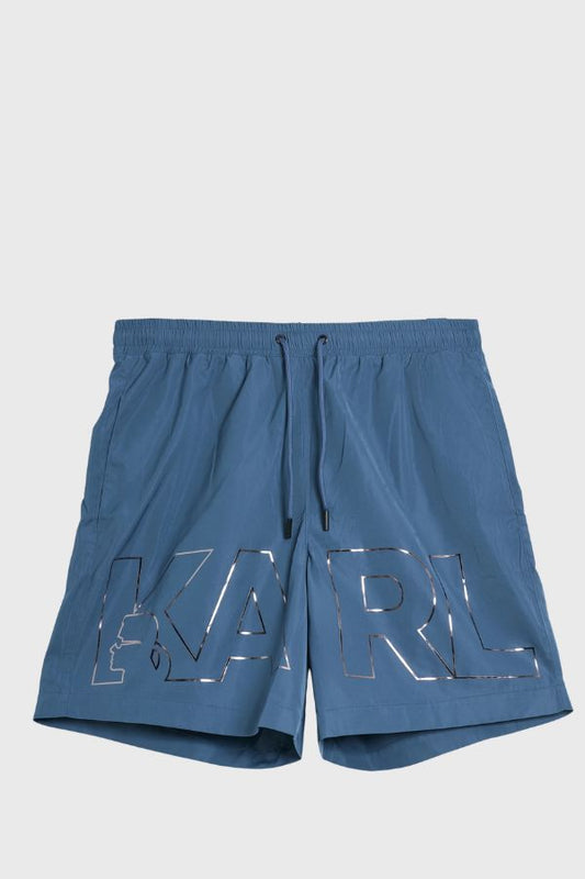Karl Lagerfeld Metallic Logo Med Boardshorts A1M46067