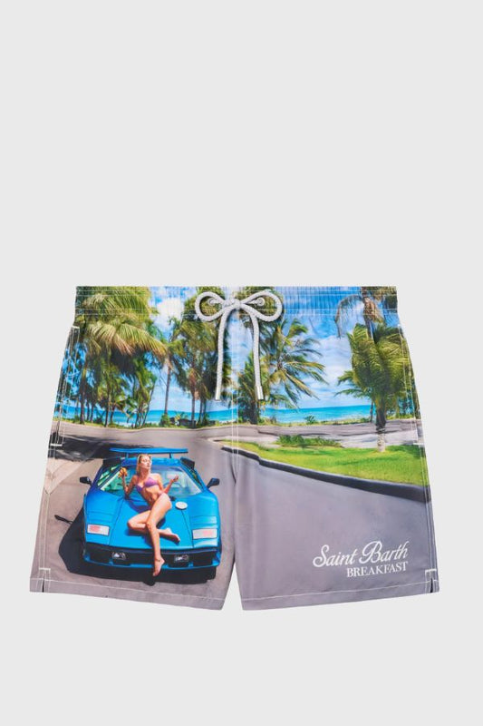 MC2 Saint Barth Gustavia Placed Print Swimshort RD Breakfast GUS0009-08219L