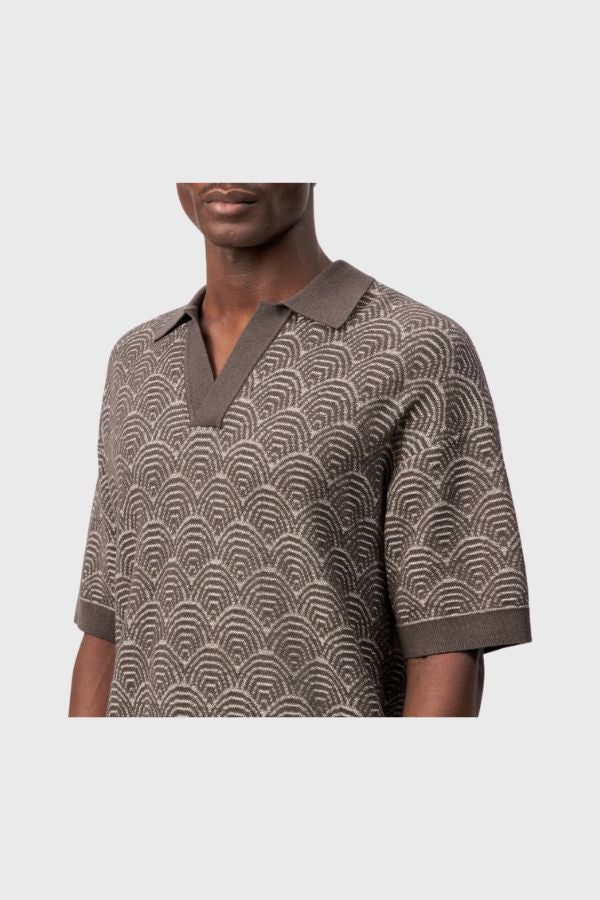 Drykorn Oversized Knit Polo In Cotton Blend Laurenzzo 425176