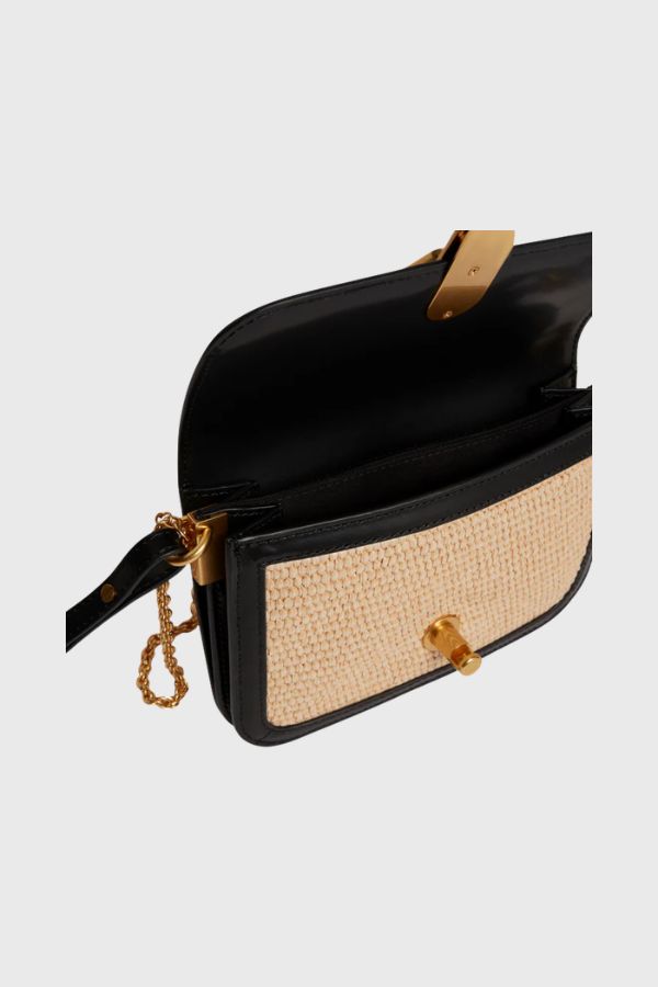 Ted Baker Twist Lock Detail Small Raffia Crossbody S284043-WXB-KKASSIE