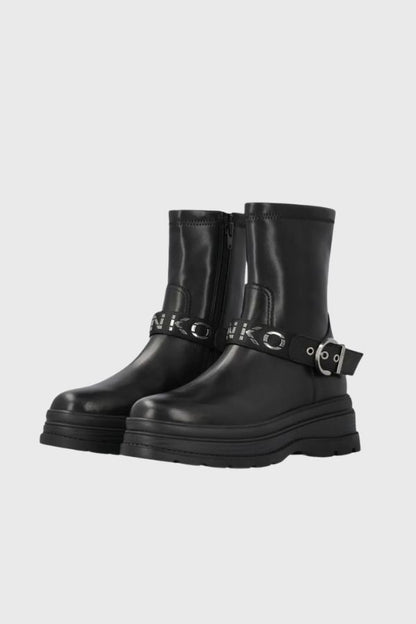 Pinko Eva Ankle Stretch Spreading Leather Boot SD0605E007