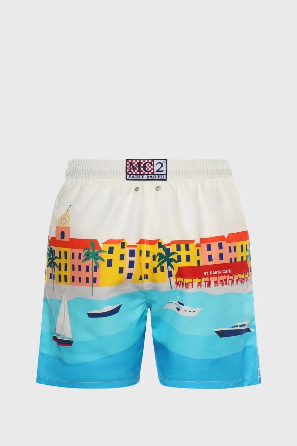 MC2 Saint Barth Gustavia Placed Print Swimshort St Tropez Sun GUS0009-01079L
