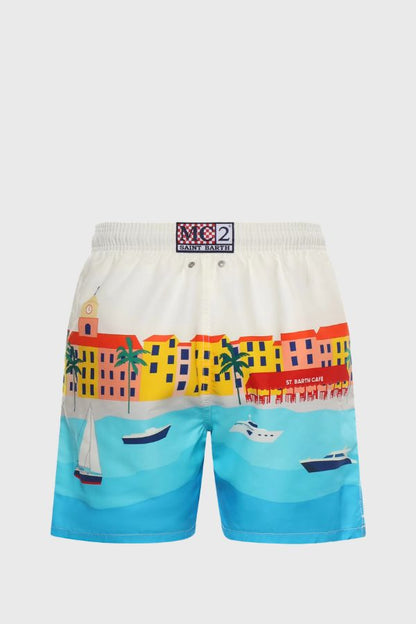 MC2 Saint Barth Gustavia Placed Print Swimshort St Tropez Sun GUS0009-01079L