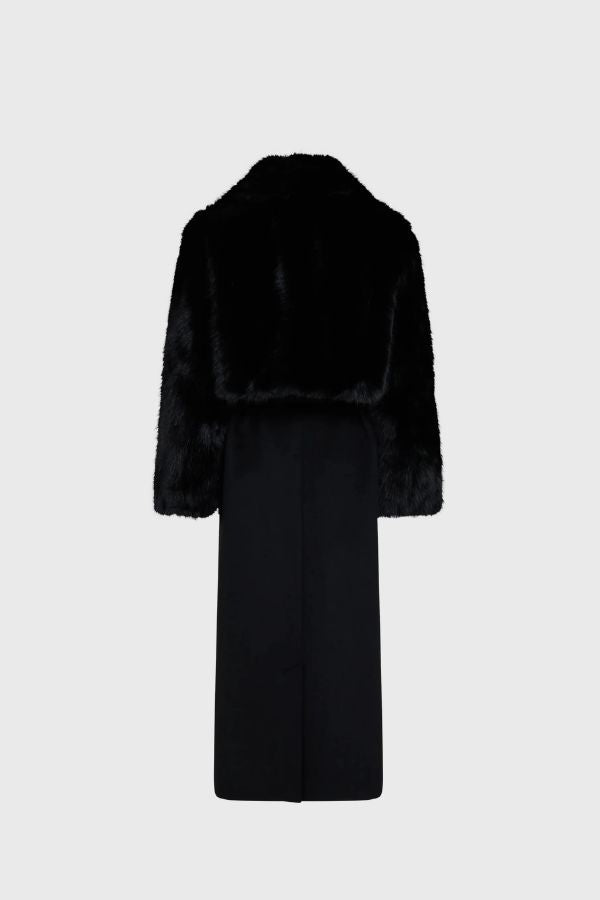 Karl Lagerfeld Faux Fur Detail Coat B4W15006