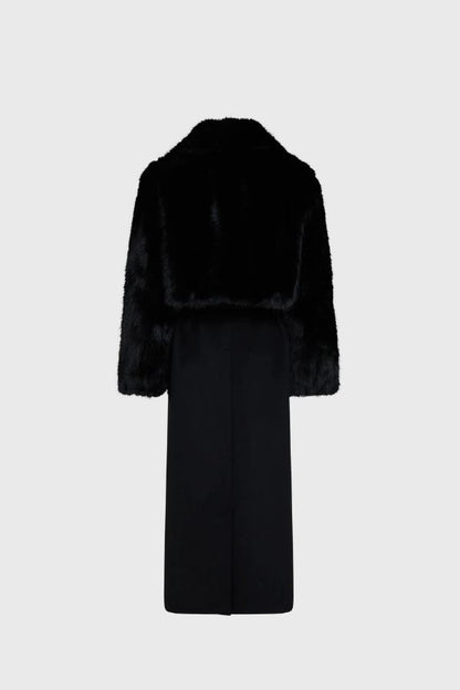 Karl Lagerfeld Faux Fur Detail Coat B4W15006