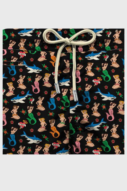 MC2 Saint Barth Lighting Micro Fantasy Swimshort Siren Tattoo LIG0003-08433L