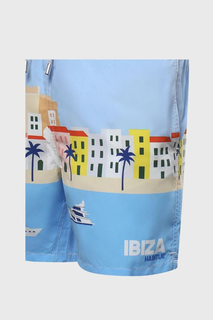 MC2 Saint Barth Gustavia Placed Print Swimshort Ibiza Postcard GUS0009-02281L