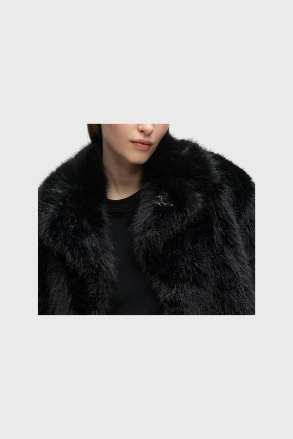 Karl Lagerfeld Faux Fur Detail Coat B4W15006