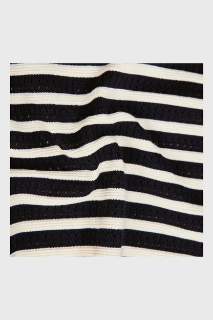 Drykorn Pure Cotton Striped Short-Sleeve T-shirt Derico 424058