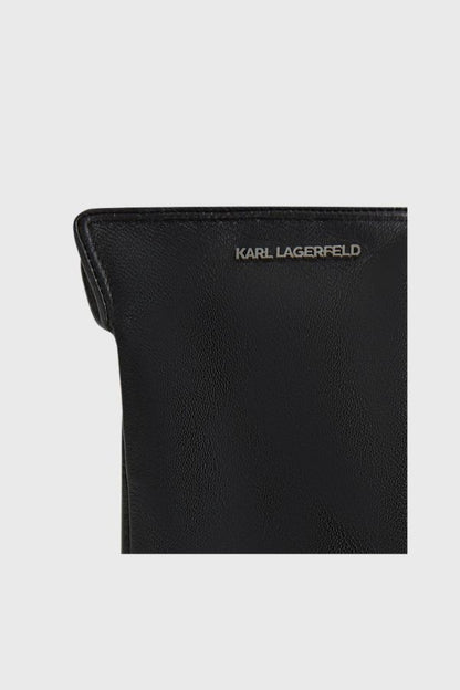 Karl Lagerfeld K/Essential FF Logo Leather Gloves B4W33084