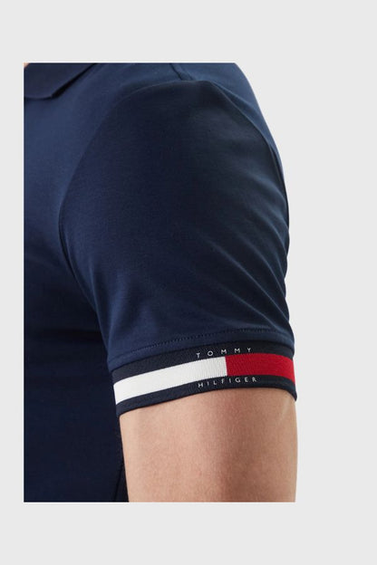 Tommy Hilfiger Rwb Cuff Liquid Cotton Slim Polo MW0MW42743