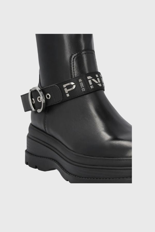 Pinko Eva Ankle Stretch Spreading Leather Boot SD0605E007