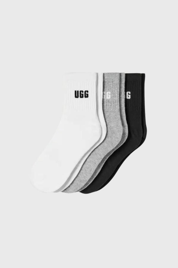 Ugg Quinlin Logo Quarter 3 Pack Sock 1181412
