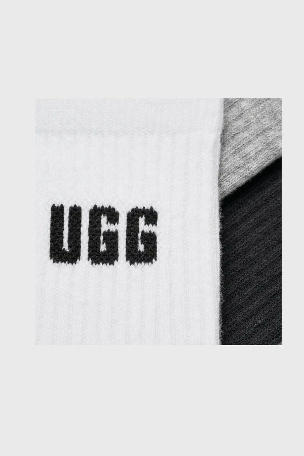 Ugg Quinlin Logo Quarter 3 Pack Sock 1181412