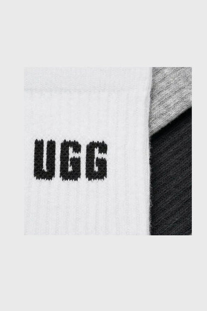 Ugg Quinlin Logo Quarter 3 Pack Sock 1181412