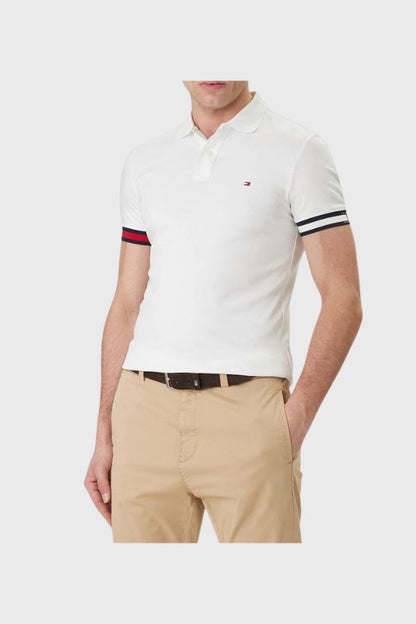 Tommy Hilfiger Rwb Cuff Liquid Cotton Slim Polo MW0MW42743