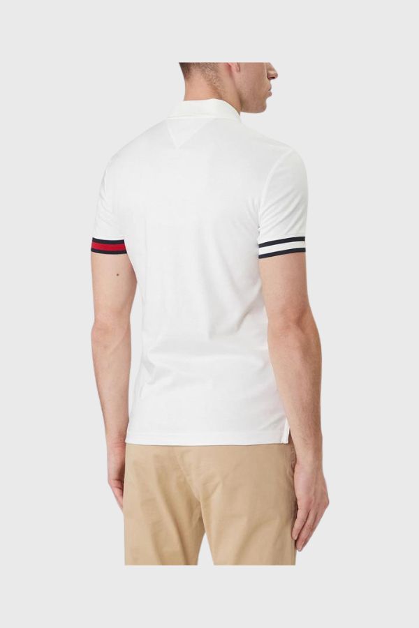 Tommy Hilfiger Rwb Cuff Liquid Cotton Slim Polo MW0MW42743