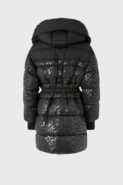 Pinko Technical Canvas Down Jacket With Logo Print 105547 A2PY
