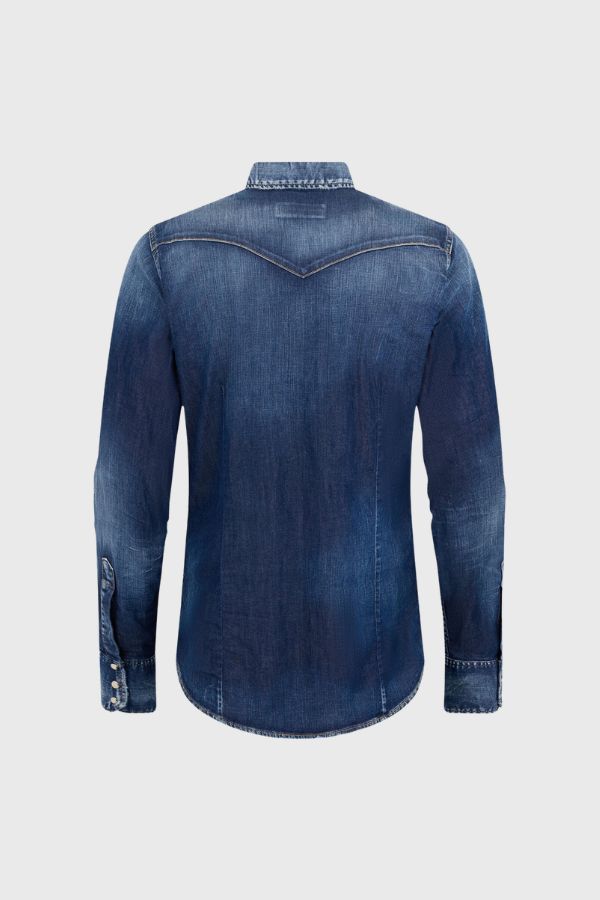 Dsquared2 Perfecto Wash Classic Western Shirt S7DM0986S30341