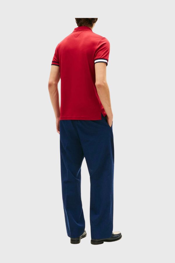 Tommy Hilfiger Rwb Cuff Liquid Cotton Slim Polo MW0MW42743