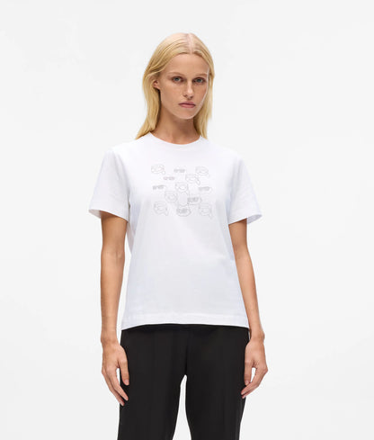 Karl Lagerfeld Βαμβακερό Μπλουζάκι Ikon  A4W17098