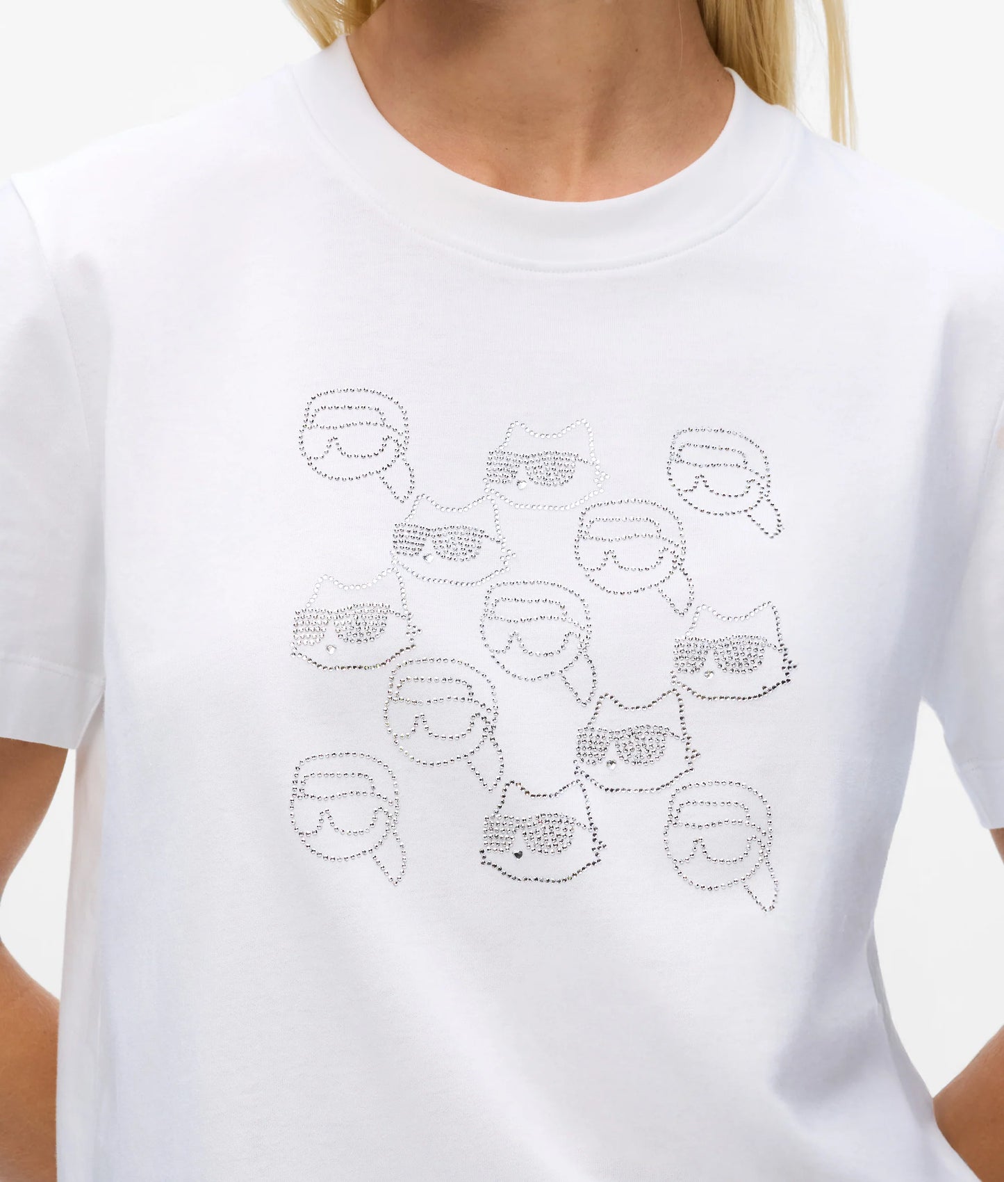 Karl Lagerfeld Βαμβακερό Μπλουζάκι Ikon  A4W17098