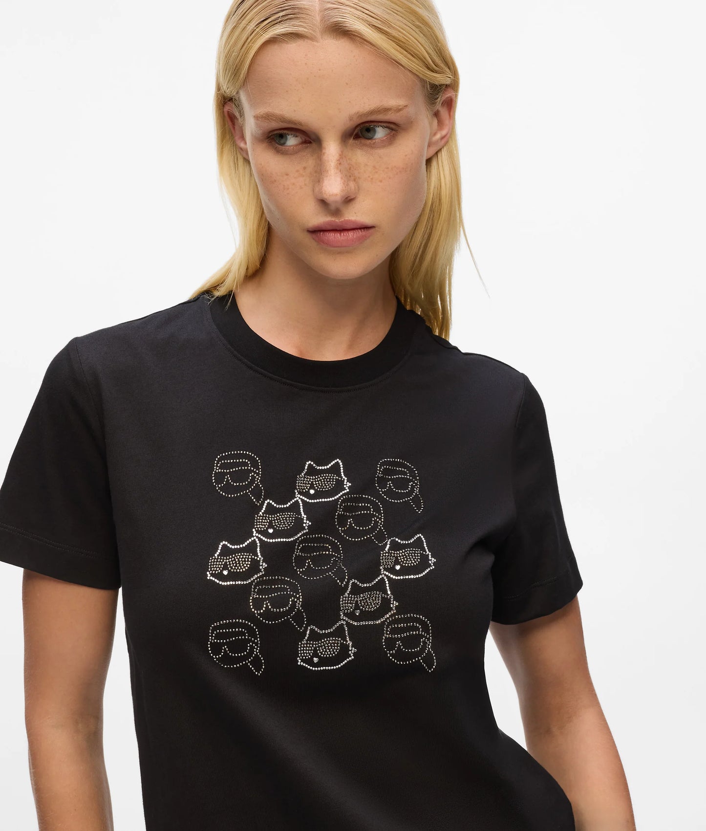 Karl Lagerfeld Βαμβακερό Μπλουζάκι Ikon  A4W17098