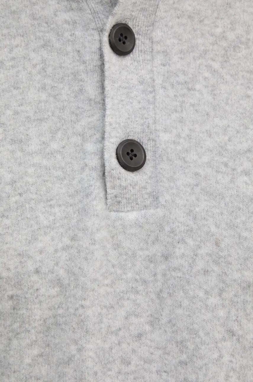 Calvin Klein Tech Stretch Wool Button Zip Πουλόβερ K10K113751