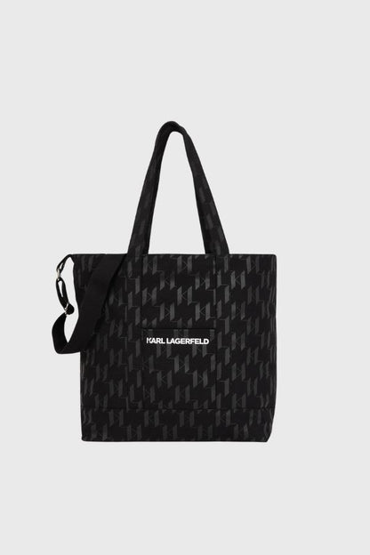 Karl Lagerfeld K/Monogram Xl Canvas Shopper Bag A3M50012