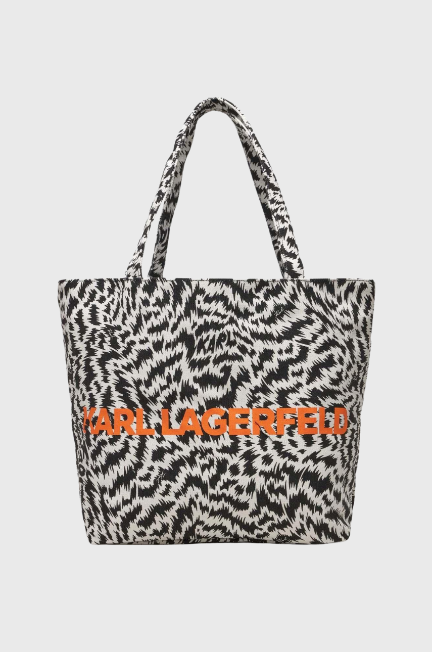 Karl Lagerfeld K/Zebra Reversible Canvas Tote 241W3887