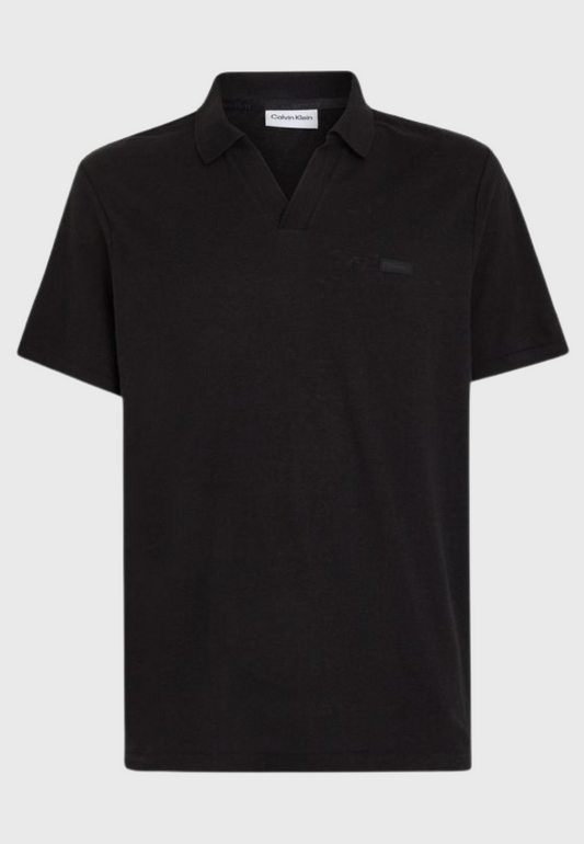 Calvin Klein Cotton Linen Open Collar Polo Shirt K10K112959