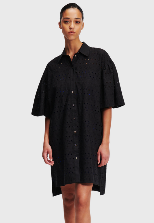 Karl Lagerfeld Broderie Shirt Dress 241W1306