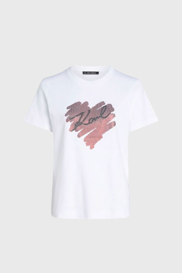 Karl Lagerfeld Hearts Rs T-Shirt A1W17115