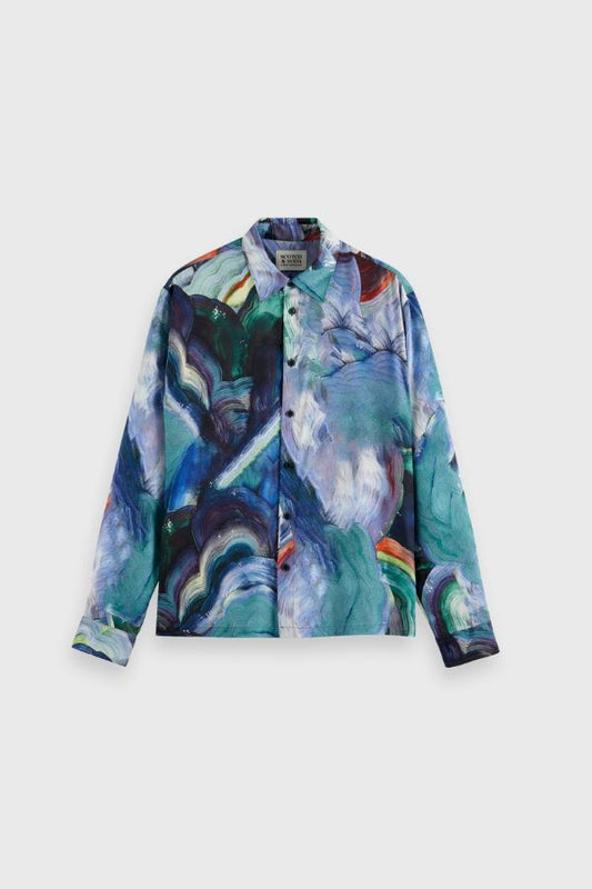 Scotch & Soda Abstract Print Tencel Shirt 180123