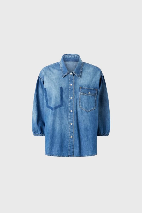 Pinko Chobe Camicia Denim Shirt 104629 A2DT