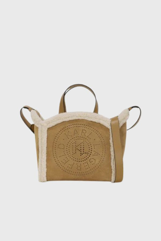 Karl Lagerfeld K/Circle Small Shearling Tote Bag A4W300871XV