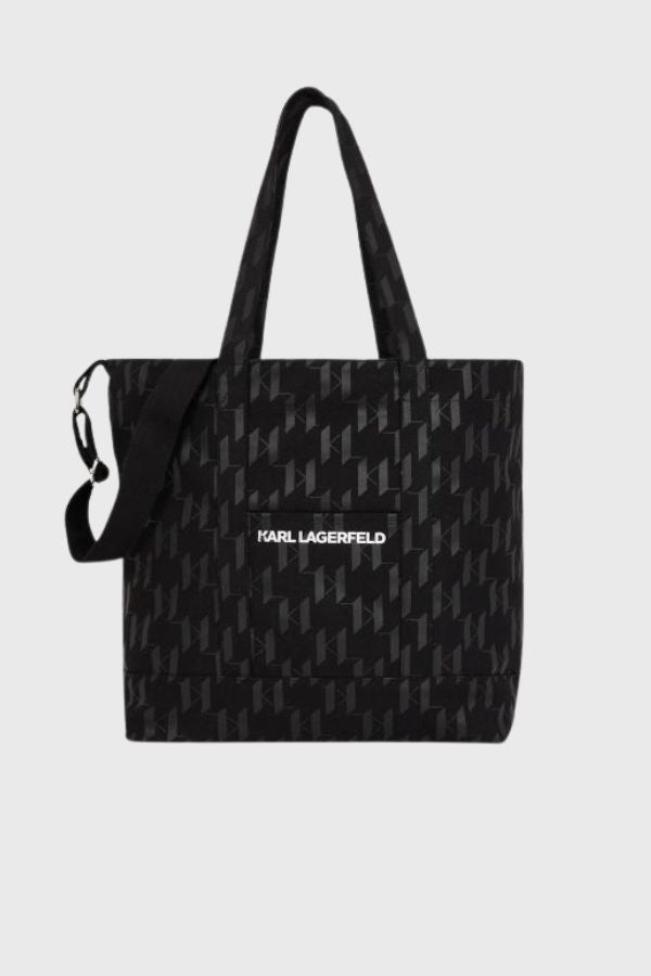 Karl Lagerfeld K/Monogram Xl Canvas Shopper Bag A3M50012