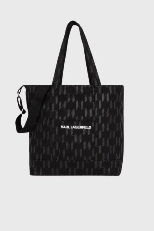 Karl Lagerfeld K/Monogram Xl Canvas Shopper Bag A3M50012