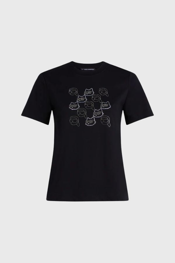 Karl Lagerfeld Βαμβακερό Μπλουζάκι Ikon  A4W17098