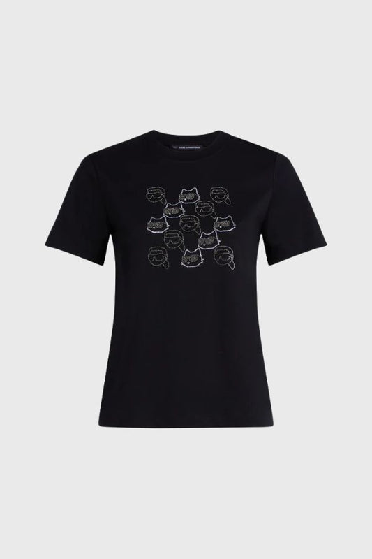 Karl Lagerfeld Βαμβακερό Μπλουζάκι Ikon  A4W17098