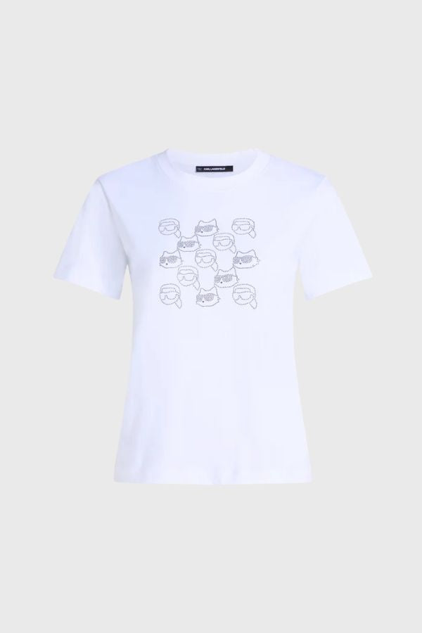 Karl Lagerfeld Βαμβακερό Μπλουζάκι Ikon  A4W17098