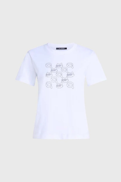 Karl Lagerfeld Βαμβακερό Μπλουζάκι Ikon  A4W17098