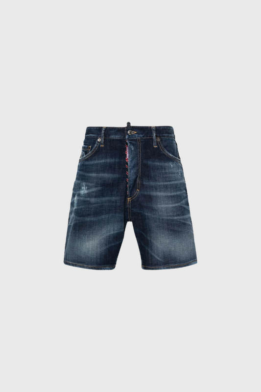 Dsquared2 Dark Easy Ripped Wash Marine Shorts S71MU0793S30664