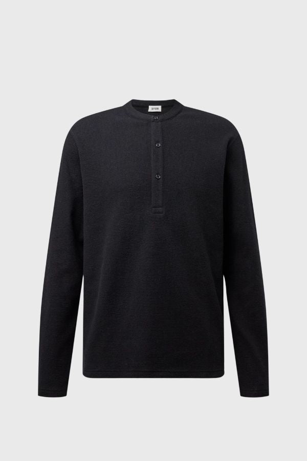 Drykorn Malior  Henley Long Sleeve With Waffle Texture 520253