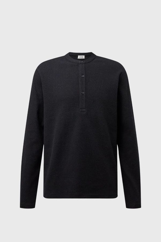 Drykorn Malior  Henley Long Sleeve With Waffle Texture 520253