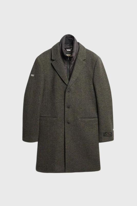 Superdry 2 In 1 Wool Overcoat M5011790A-7QY